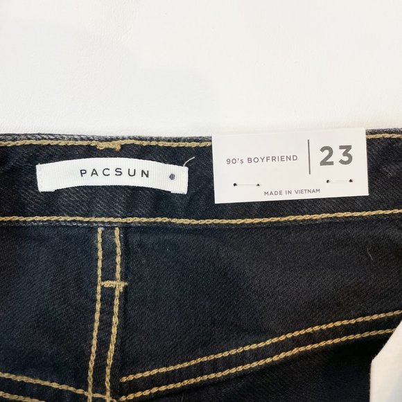 PacSun Jeans 90's Boyfriend Light and Dark Wash 23 - Picture 4 of 6
